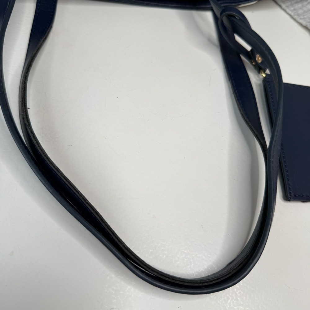 Tommy Hilfiger Navy Blue Red White Striped 13" Tote Bag Card Holder Pockets - Picture 13 of 16